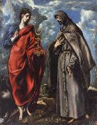 El Greco SS.John the Evangelist and Francis oil painting reproduction